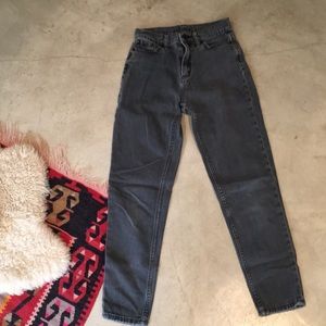 Grey girlfriend jeans